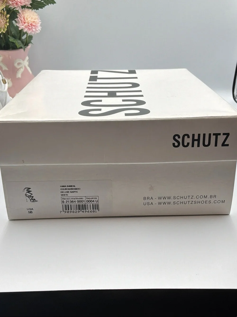 SCHUTZ White Strappy Pointed-Toe Stiletto Sandals with Gold Toe Accent